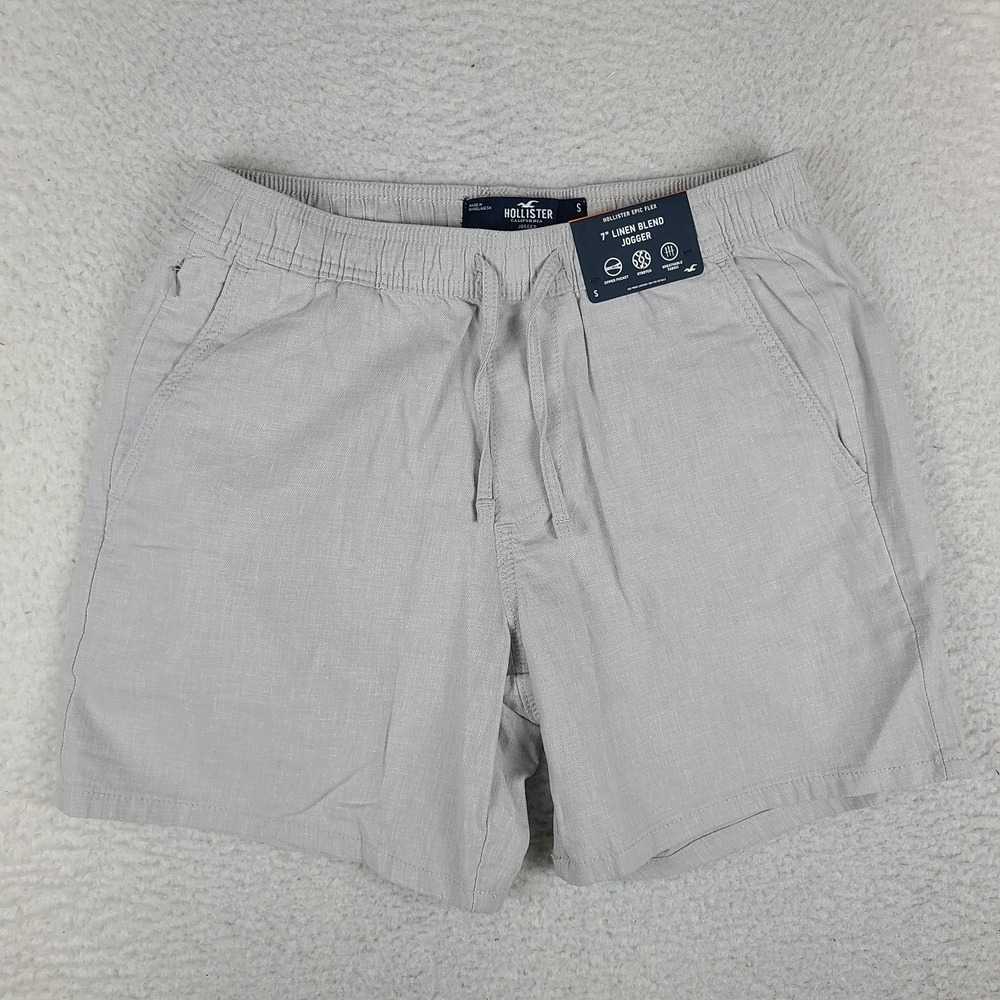 Hollister Shorts Mens Small Gray Jogger Epic Flex Running Basketball NEW